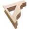 Ekena Millwork 8-in W x 28-in D x 32-in H Funston Block Rough Cedar Woodgrain TimberThane Outlooker, Primed Tan OUTUR080X28X32FST44RCPR - alternate 2